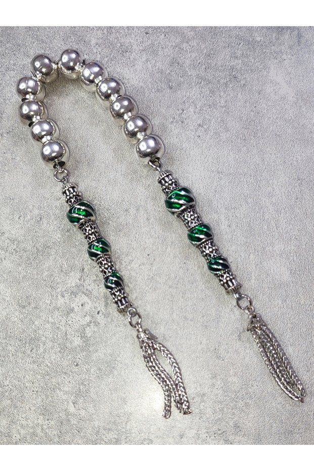 Green Enamel Alpaca Zaza Prayer Beads