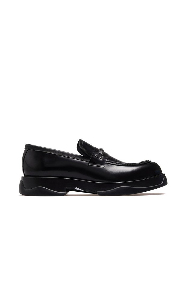 Men's Genuine Leather Casual Daily Shoes 25K Ykö-22195 m Black Opening