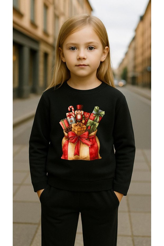 Children's Suit Sweatshirt Çuval Noal Printed Girls Boys Crew Neck3 4-5-6-7-8-9-10-11-12Years