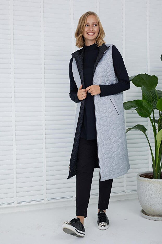 ÇİFT TARAFLI UZUN YELEK - 8