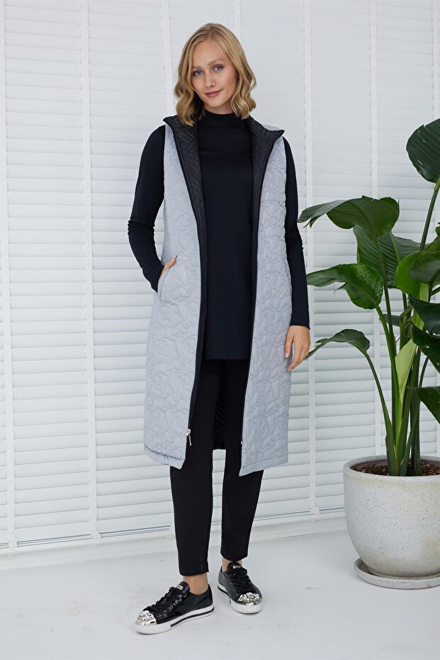 ÇİFT TARAFLI UZUN YELEK - 7