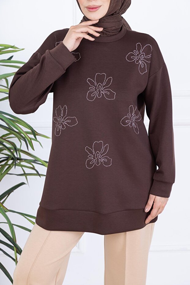 BONCUK NAKIŞLI MODAL TUNİK - 6