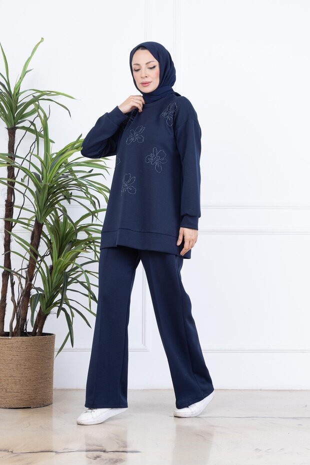 BONCUK NAKIŞLI MODAL TUNİK - 4