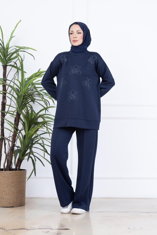 BONCUK NAKIŞLI MODAL TUNİK - 5