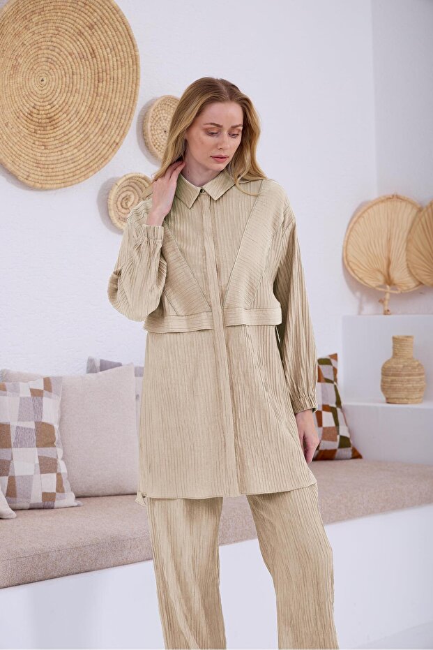 Pantolonlu Takım Mb24.626 Bej - 2