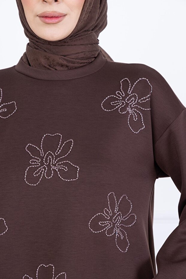 BONCUK NAKIŞLI MODAL TUNİK - 7