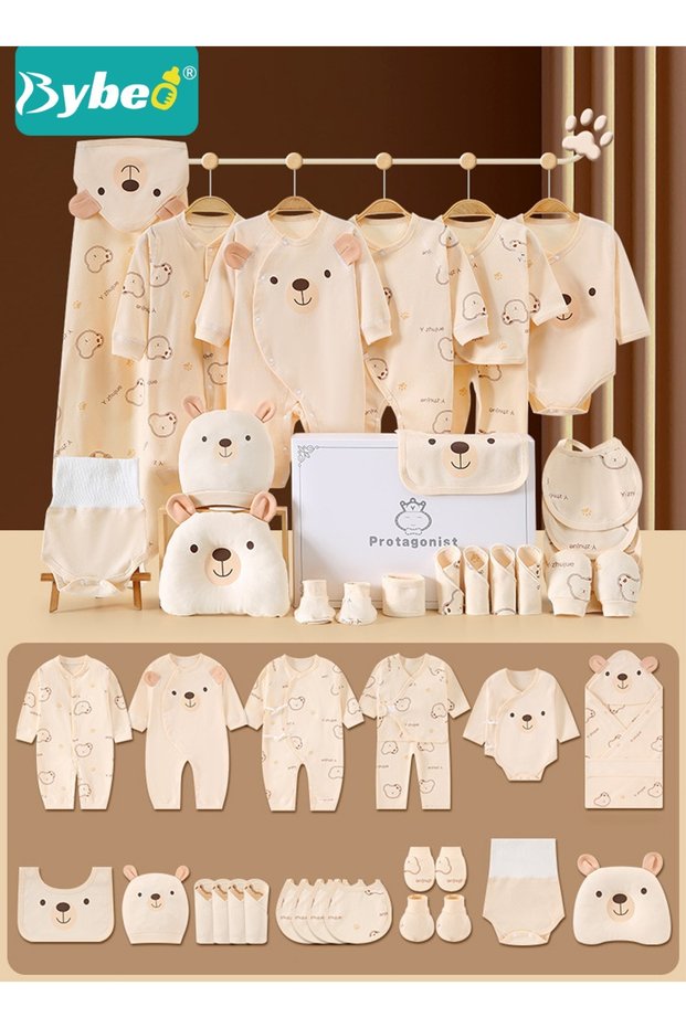 25PCS Newborn Baby Gift Set, Newborn Layette Gift Set for Boys and Girls, Babies Essential Clothes A