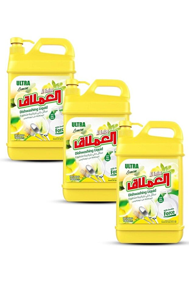 Ultra Dishwashing Liquid Lemon 1800ml pack of 3
