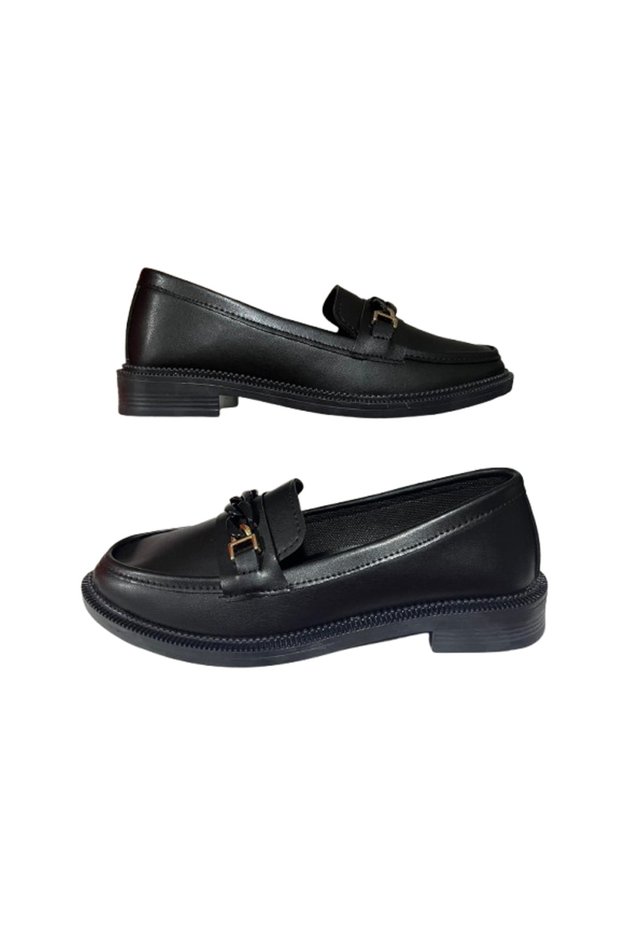 Shoes Women's Black Ballet Loafer Moccasin Leather Casual Shoes