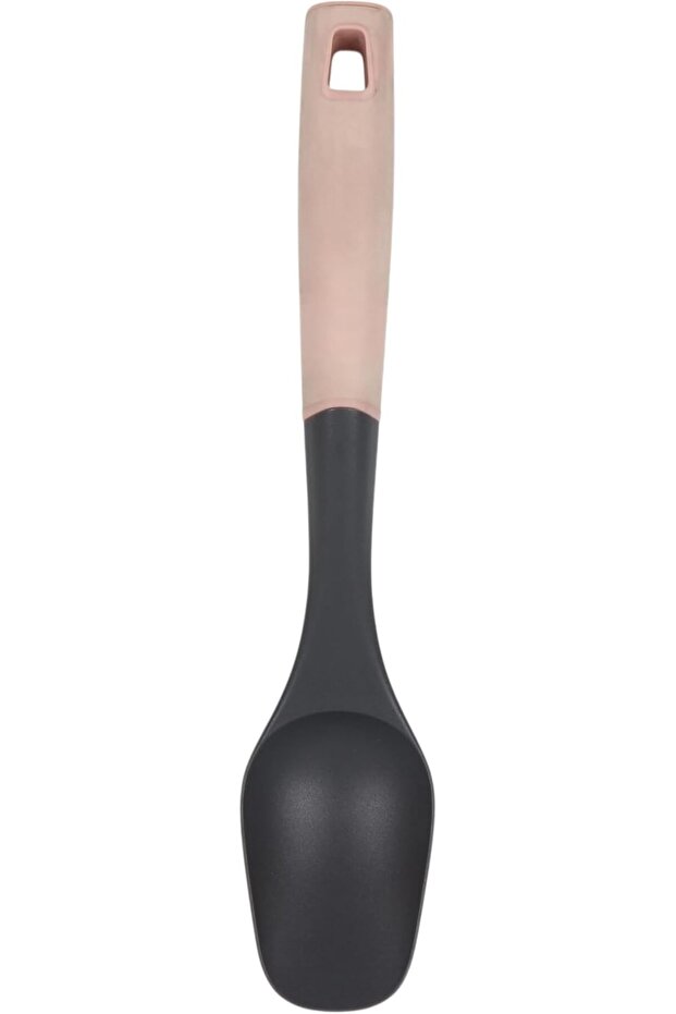 Solid Spoon, Black Kitchen Utensil, Ergonomic Handle Design - 5