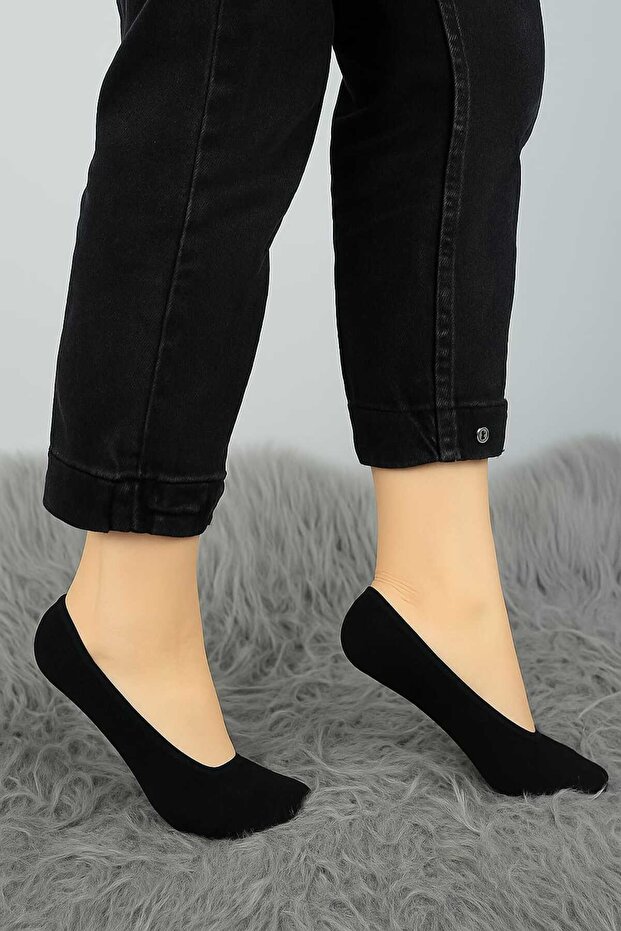 2-Pack Suba Socks - Invisible Ballerina & Stiletto Socks Black/ White/ Sahara