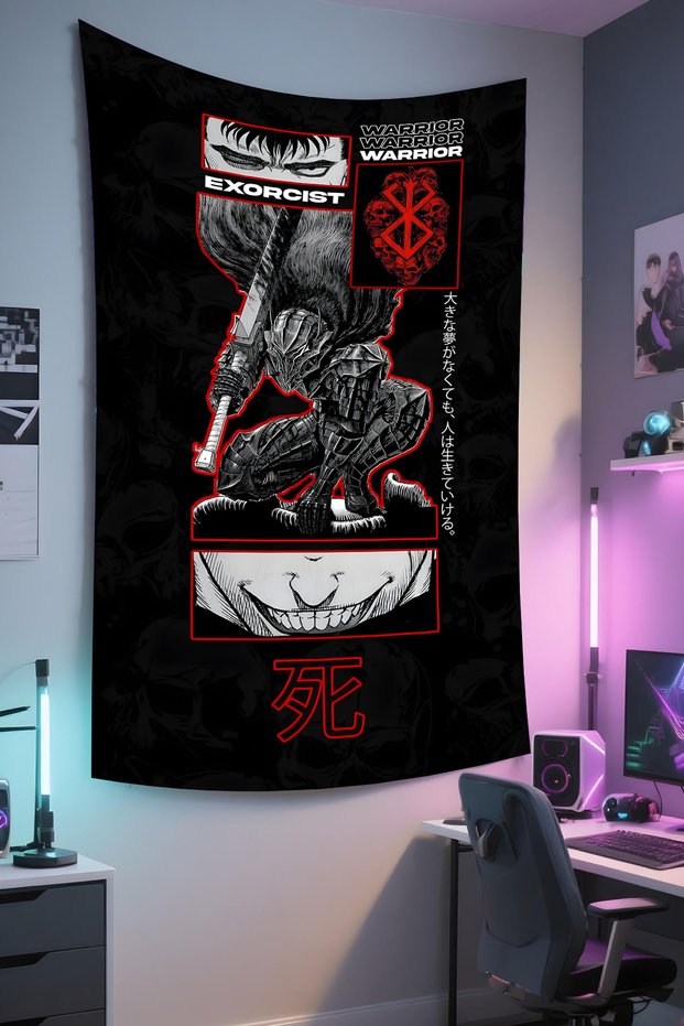 Anime Printed Wall Covering β Anime & Gamer Themed, High-Quality Fabric, Tapestry Wall Carpet