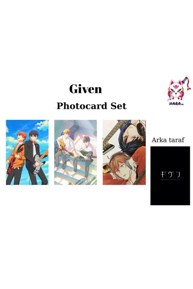 Given Anime Ritsuka Uenoyama and Mafuyu Satō Anime Photocard Set / Collection Card V1 (3Pcs)