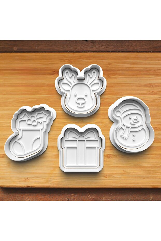 New Year 2026 New Year's Eve Set of 4 Y28 Cookie and Sugar Dough Mold