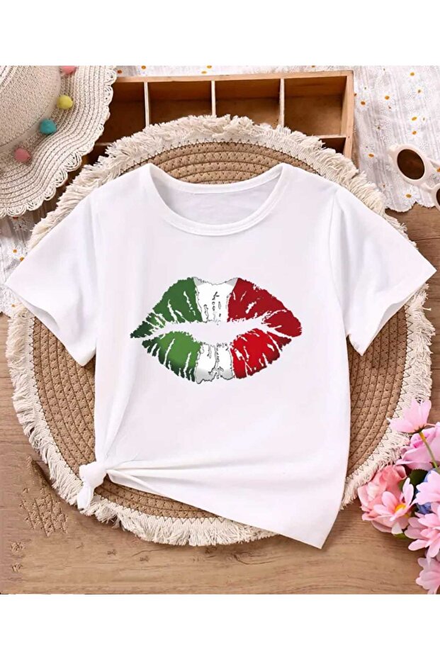 تي شيرت علم إيطاليا B مطبوع
