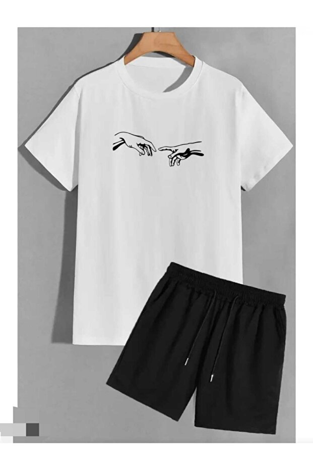 'Creation of Adam' El Printed T-Shirt and Shorts Set