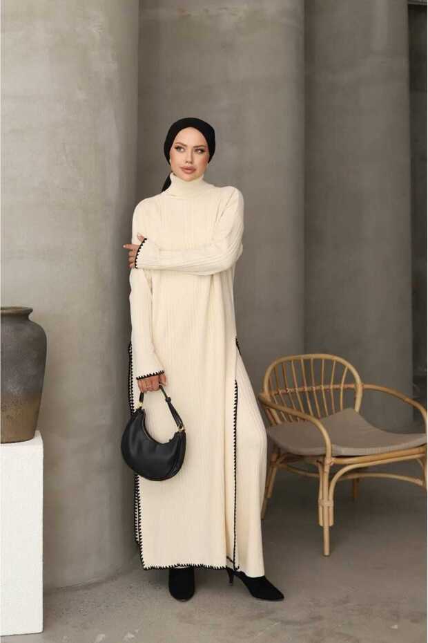 Women's Shepherd's Stitched Double Suit with Pants with Slits on the Sides