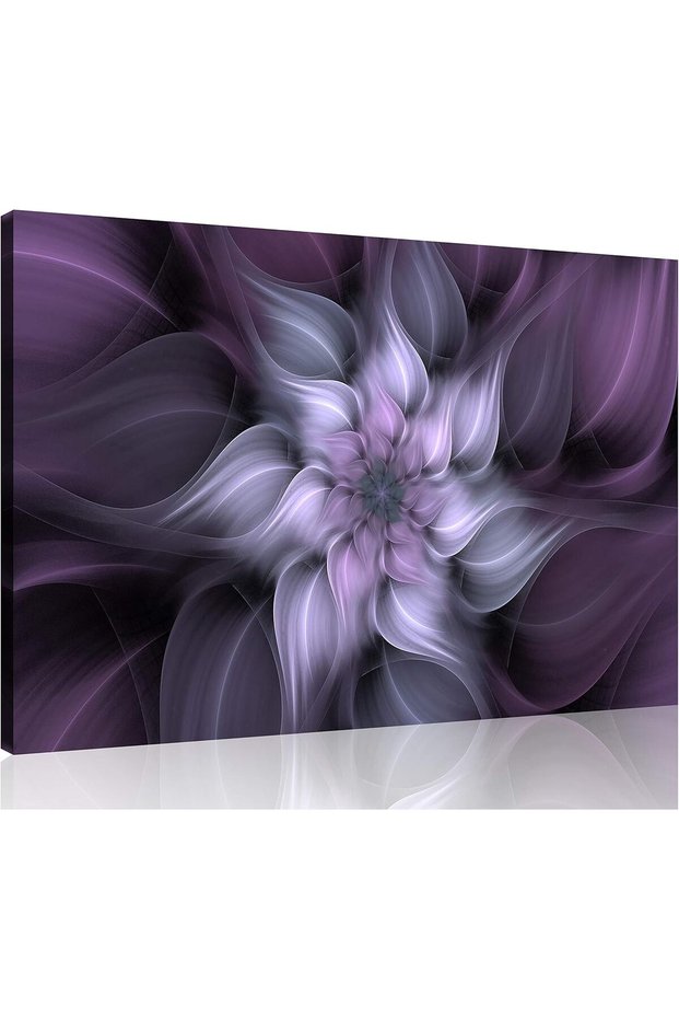Purple Chinese Redbud Flower Wall Art – Botanical Canvas Print (50x100 cm Framed)
