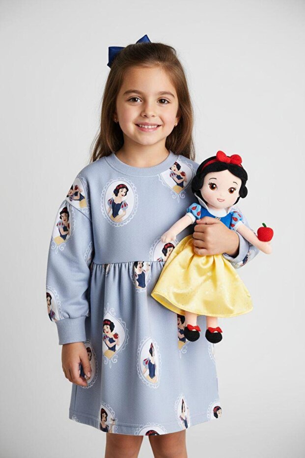 Girl's Printed Long Sleeve Sweatshirt Dress