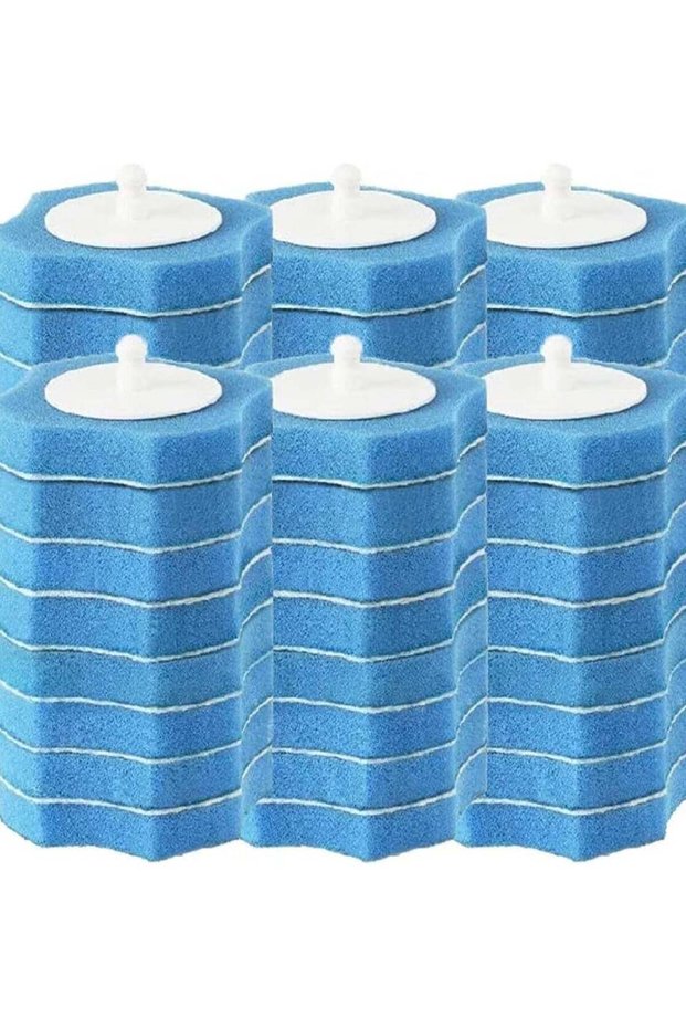 MOMENT 30pc Refills Disposable Toilet mats Brush Cleaning System, Toilet Cleaning Brush, 30 Replace
