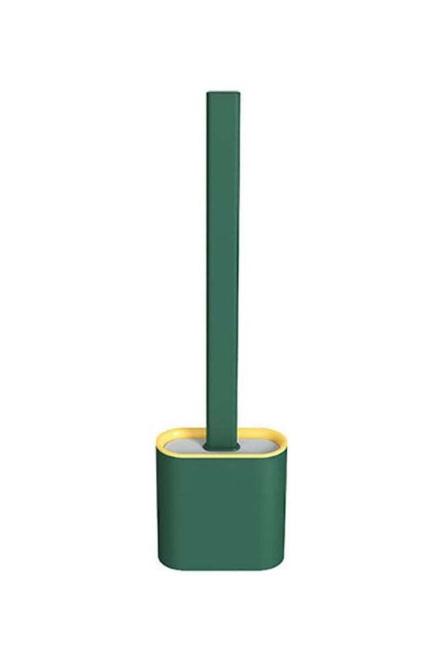 Hanging Silicone Toilet Brush And Bracket Green 365x98x43mm