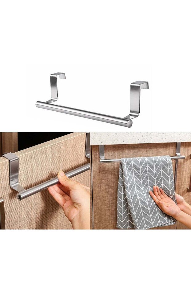 Over The Door Towel Rack, Stainless Steel Kitchen Towel Holder, Cabinet Door Towel Bar, Dish Towel
