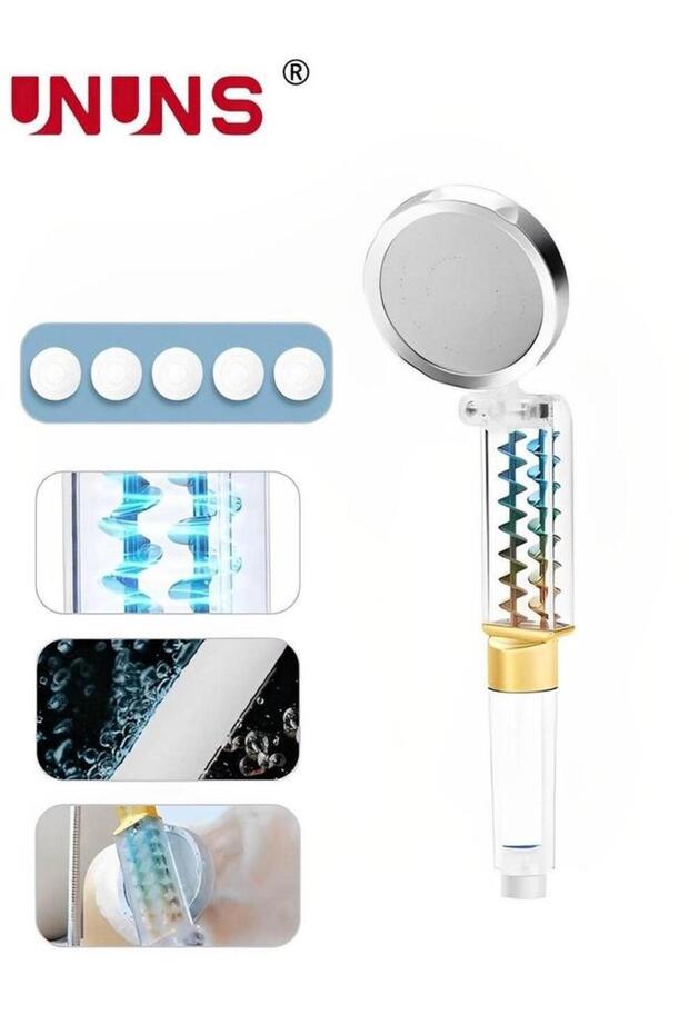 Shower Head Clear,Handheld Clamshell Filter For Removes Chlorine And Harmful Pollutants,Double High