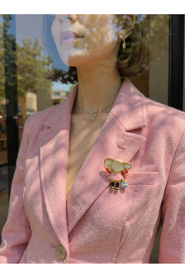 Pembe Çocuk Broş - 1