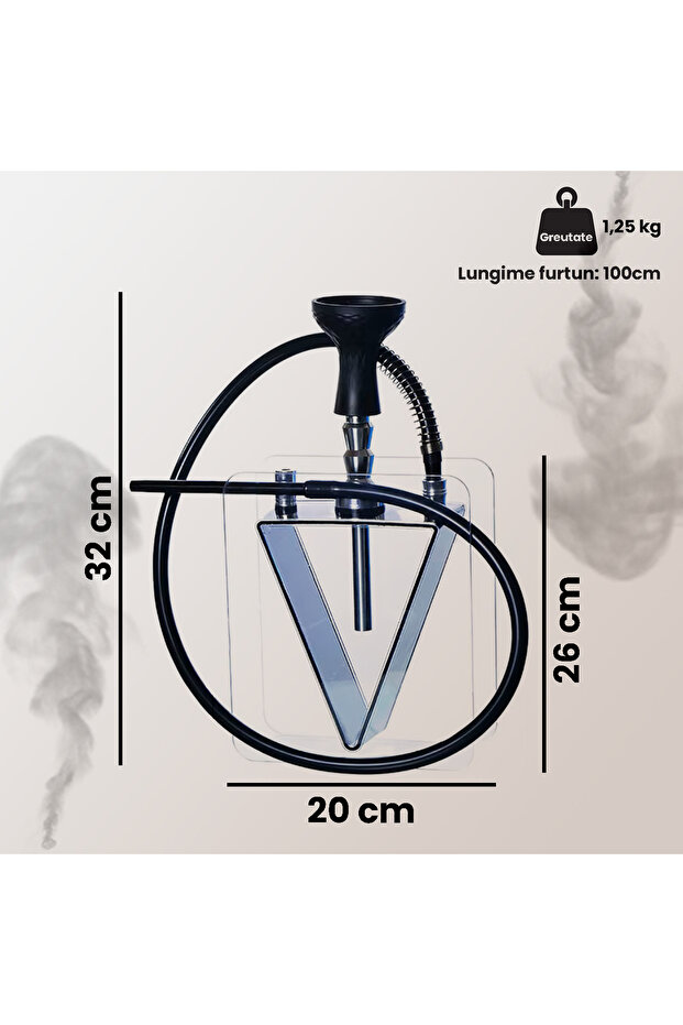 Portable Hookah - Transparent Black Model - 6