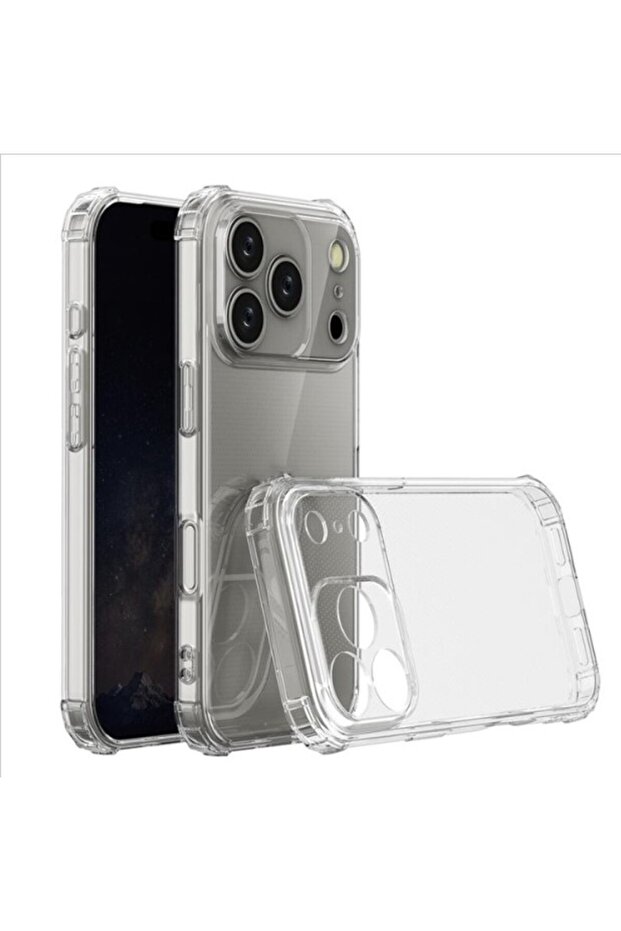 iPhone 17 Pro Compatible Transparent Phone Case with Slightly Protruding Edges, Shock-Absorbing Corner Protection