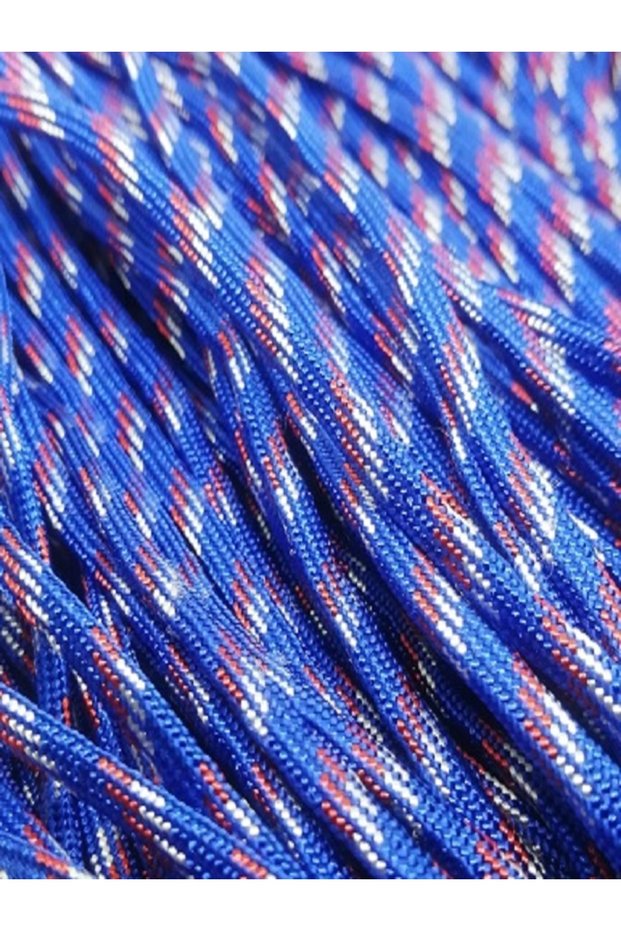 Dog Walking Rope Blue Color Red White Stripe 200 cm