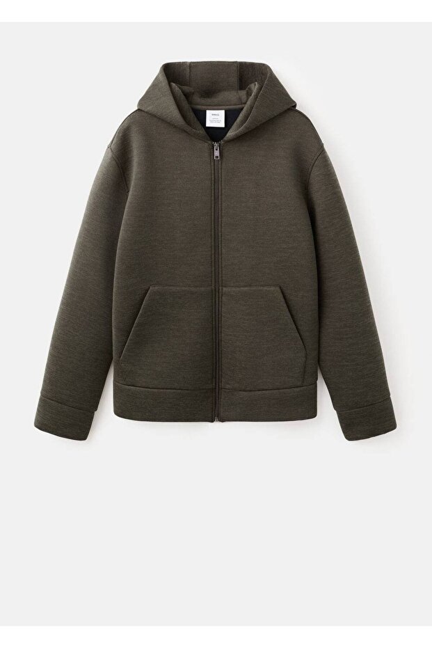 Fermuarlı kapüşonlu sweatshirt - 3