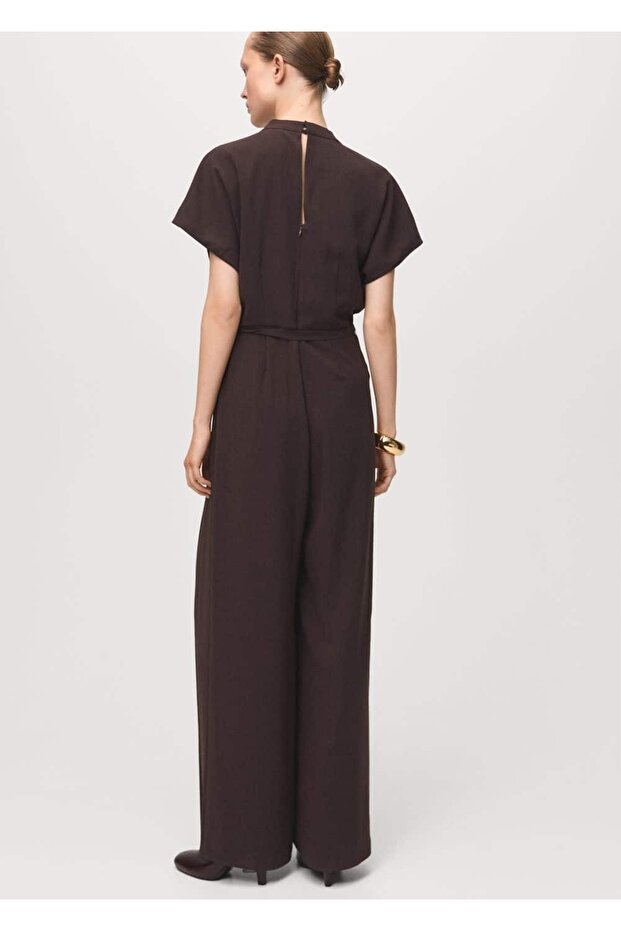 Pileli kemerli tulum - 4