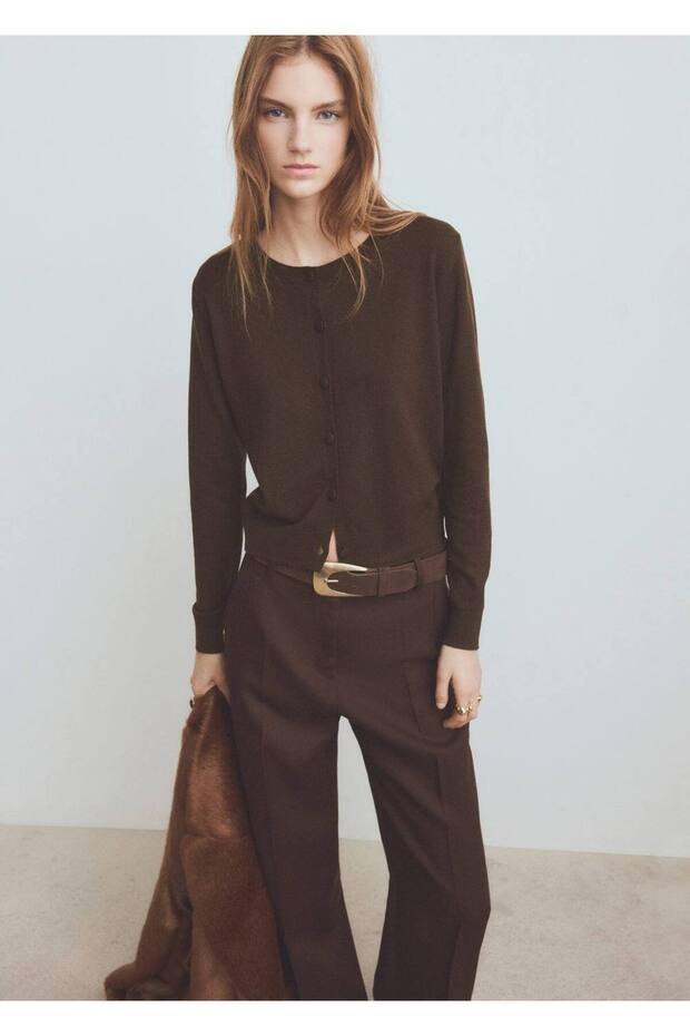 Triko düğmeli hırka - 1