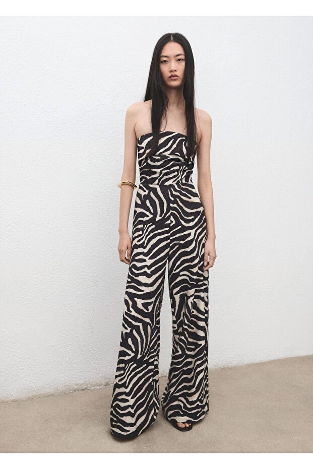 Desenli straplez tulum - 2