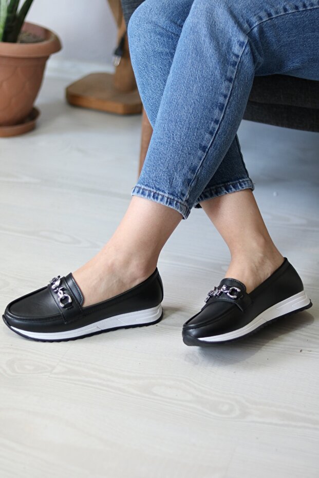 Orthopedic Sole Ballerinas with Buckle