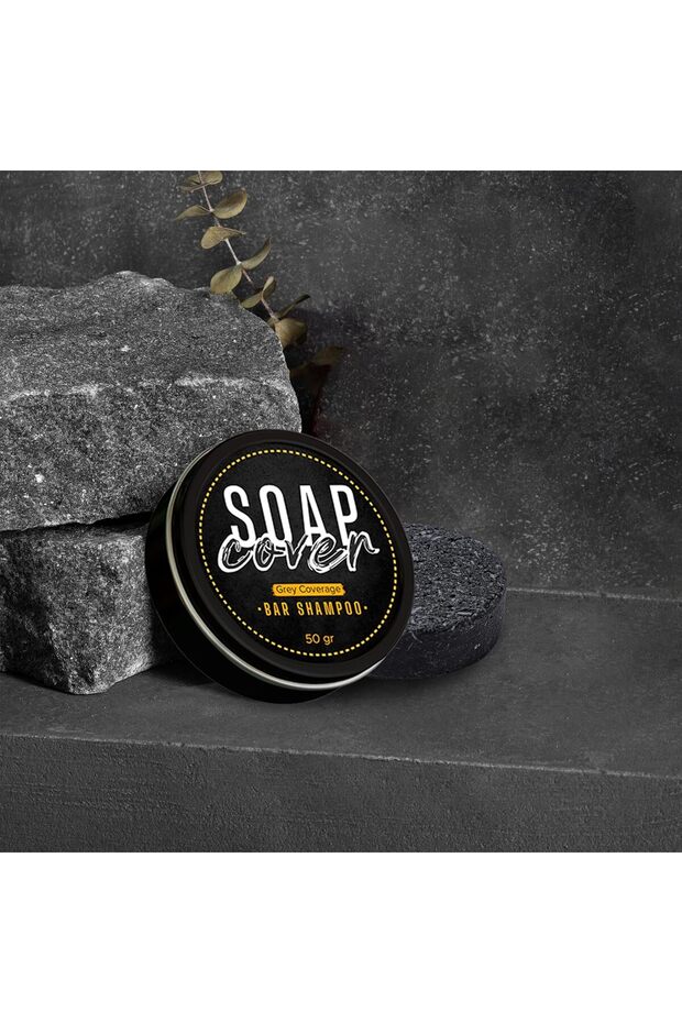 SOAP COVER Gray Hair Coverage Hair Darkening Compressed Bar (1)