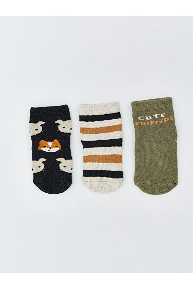 Patterned Baby Boys' Ankle Socks 3-pack