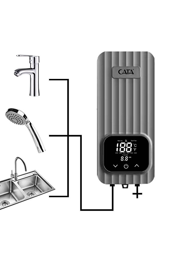 Akıllı Dijital Şofben 5500W CT-6010 - 2