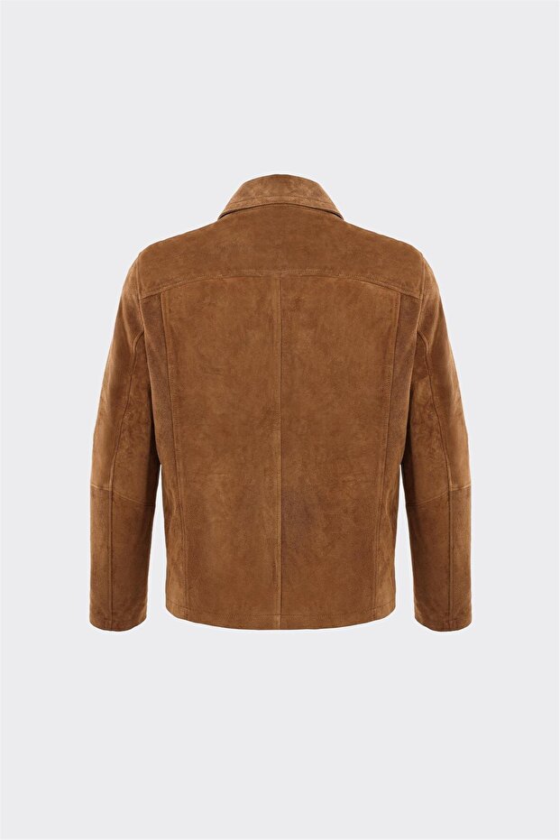 Taba Deri Erkek Ceket - 5