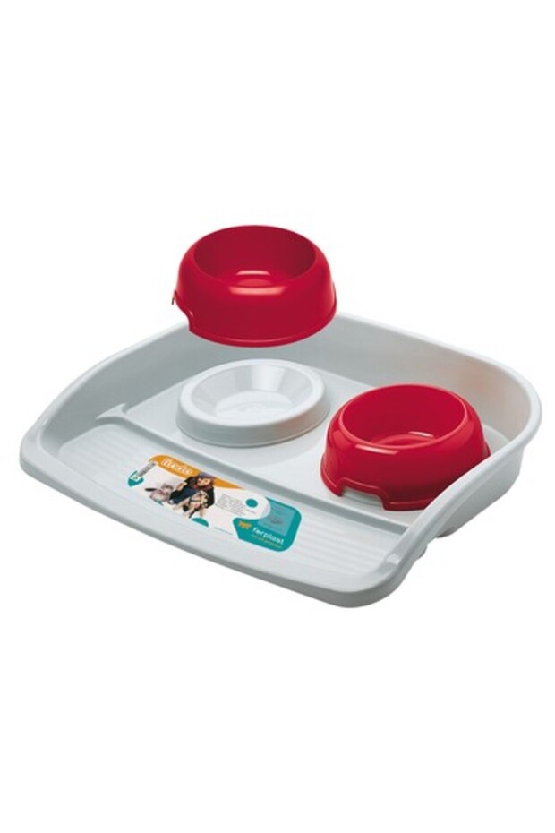 Lindo Plastic Bowls With Tray - 44.5 x 34 x h 7 cm - 600ml