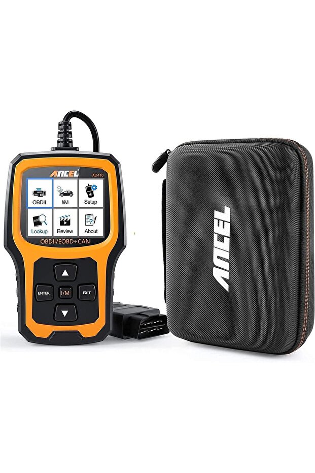 قارئ أكواد المركبات AD410 OBD II المحسّن مع حقيبة واقية - 1