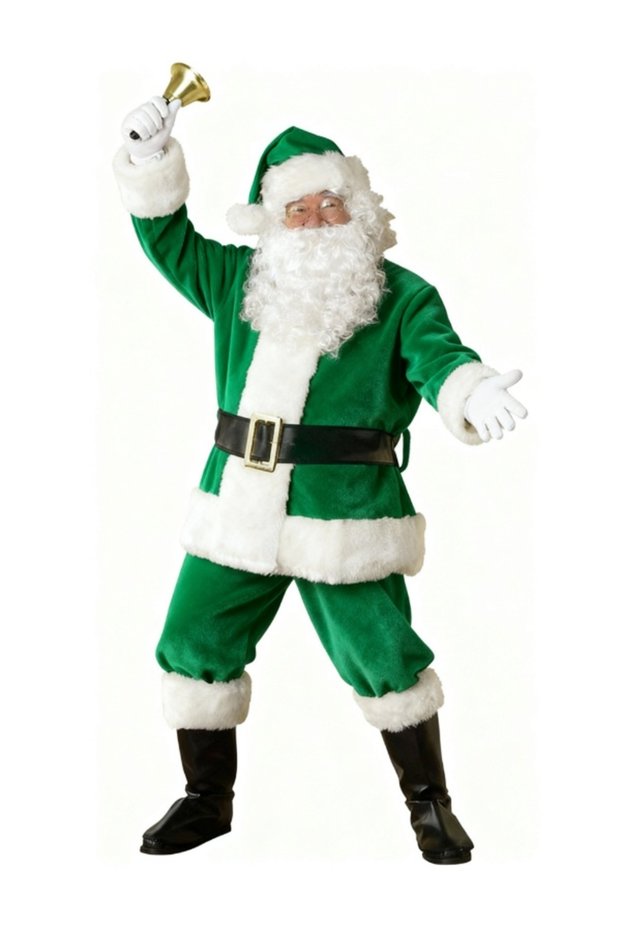 Green Santa Claus Costume Adult