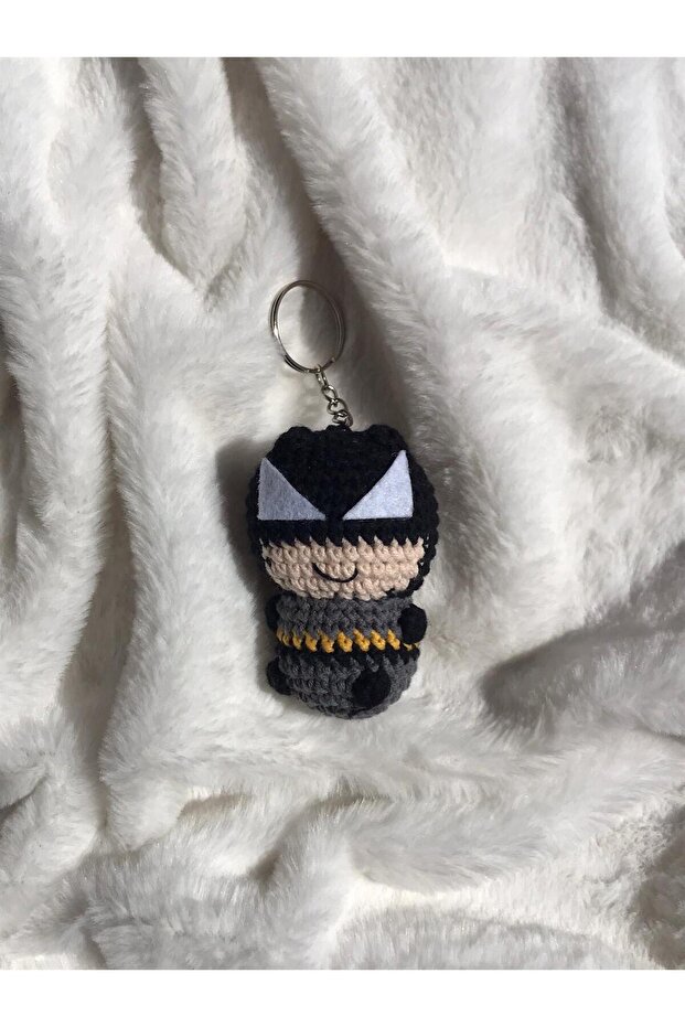 Hand-Knitted Amigurami Hero Keychain (Batman – Spiderman – Deadpool)
