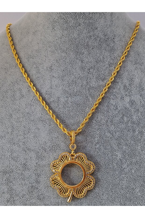 Yonca Figürlü Çeyreklik Kolye - 4