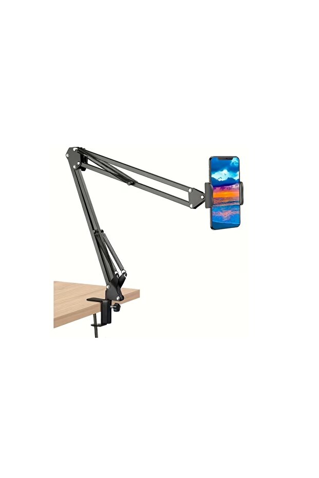 Overhead Phone Stand, Adjustable Height & Angle, Universal Phone Holder