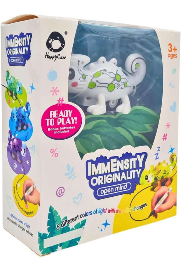 Inductive Color-Changing Chameleon Robot - Line-Following, Rechargeable, Sound & Light - 2