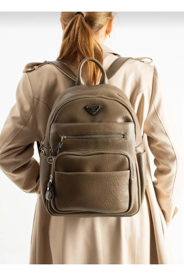 حقيبة ظهر نسائية كبيرة متعددة الأقسام مناسبة للاستخدام اليومي - 1