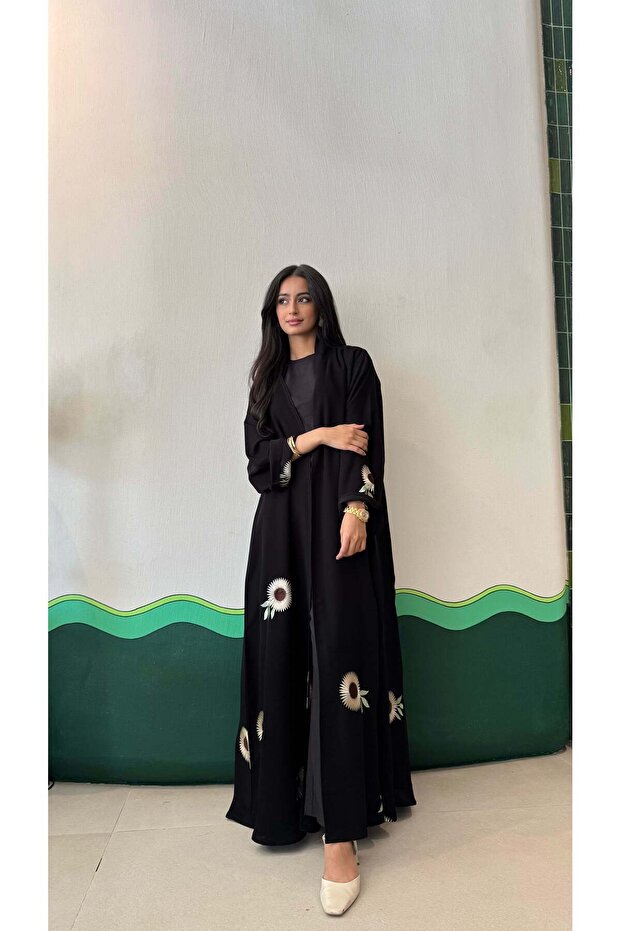 Abaya Black Embroidered