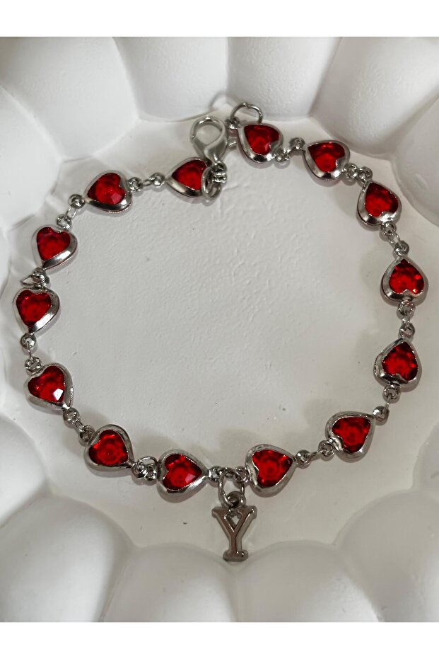 Red Heart Y Letter Women's Bracelet